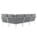 Stance Outdoor Patio Aluminum Large Sectional Sofa by Modway - control panel detail