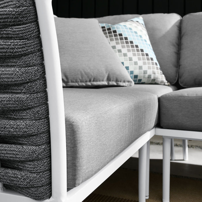 Stance Outdoor Patio Aluminum Large Sectional Sofa by Modway - detail close-up