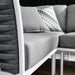Stance Outdoor Patio Aluminum Large Sectional Sofa by Modway - detail close-up