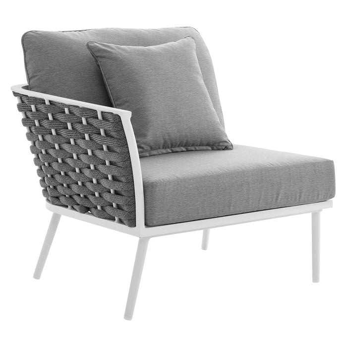 Stance Outdoor Patio Aluminum Large Sectional Sofa by Modway - specifications diagram