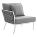 Stance Outdoor Patio Aluminum Large Sectional Sofa by Modway - specifications diagram