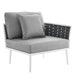 Stance Outdoor Patio Aluminum Large Sectional Sofa by Modway - lifestyle in-use