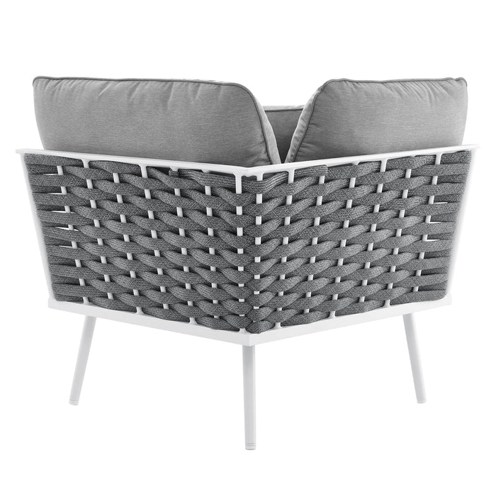 Stance Outdoor Patio Aluminum Large Sectional Sofa by Modway - interior view