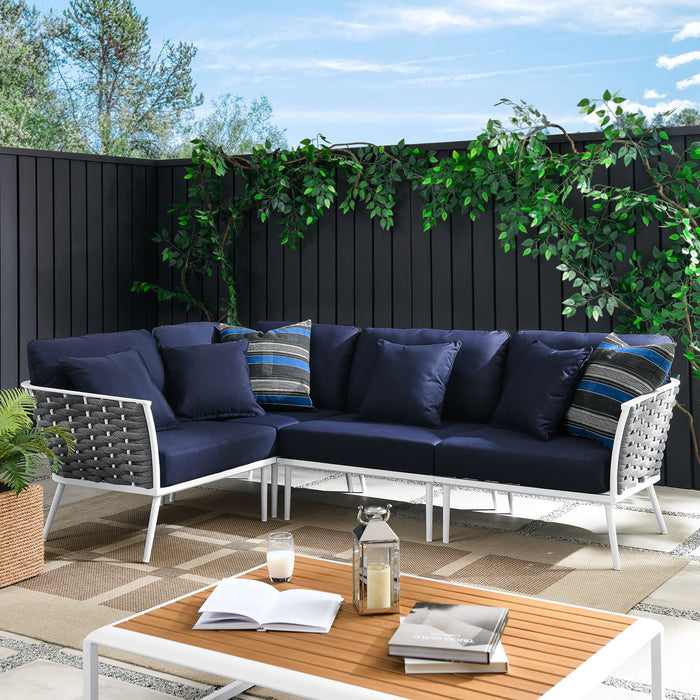 Stance Outdoor Patio Aluminum Large Sectional Sofa by Modway - view 16