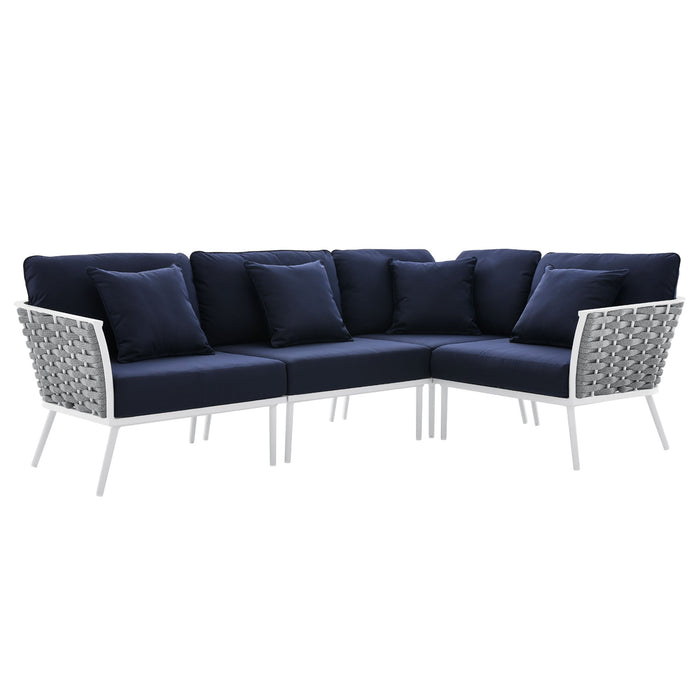 Stance Outdoor Patio Aluminum Large Sectional Sofa by Modway - view 17