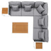 Stance 8 Piece Outdoor Patio Aluminum Sectional Sofa Set by Modway - view 16