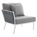 Stance 8 Piece Outdoor Patio Aluminum Sectional Sofa Set by Modway - lifestyle in-use