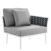 Stance 8 Piece Outdoor Patio Aluminum Sectional Sofa Set by Modway - alternate view