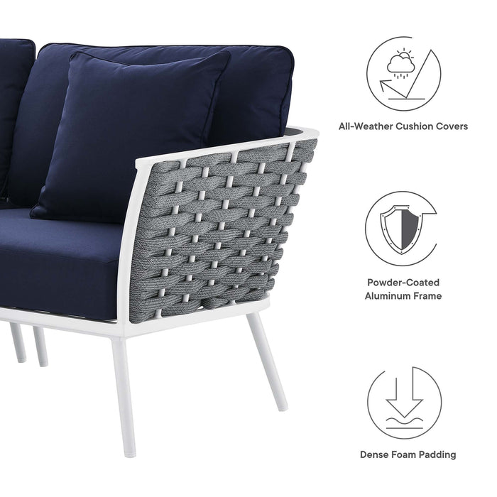 Stance 8 Piece Outdoor Patio Aluminum Sectional Sofa Set by Modway - view 20