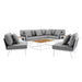 Stance 9 Piece Aluminum Outdoor Patio Aluminum Sectional Sofa Set by Modway - lifestyle in-use