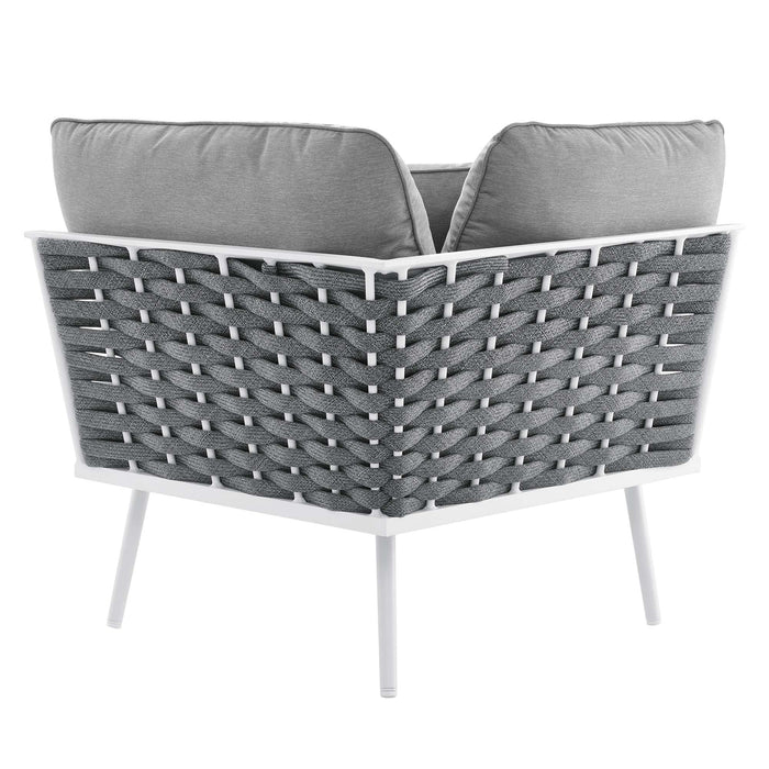 Stance 9 Piece Aluminum Outdoor Patio Aluminum Sectional Sofa Set by Modway - view 16