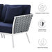 Stance 9 Piece Aluminum Outdoor Patio Aluminum Sectional Sofa Set by Modway - view 21