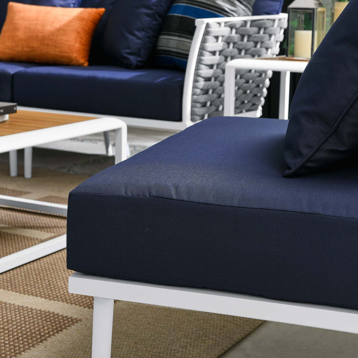 Stance 9 Piece Aluminum Outdoor Patio Aluminum Sectional Sofa Set by Modway - view 24