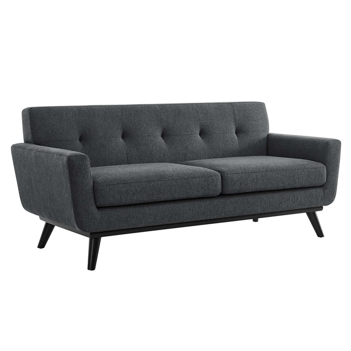 Engage Herringbone Fabric Loveseat - view 10