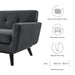 Engage Herringbone Fabric Loveseat - view 11