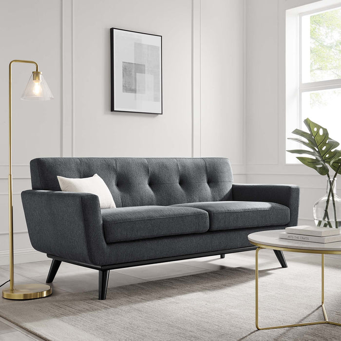 Engage Herringbone Fabric Loveseat - view 9