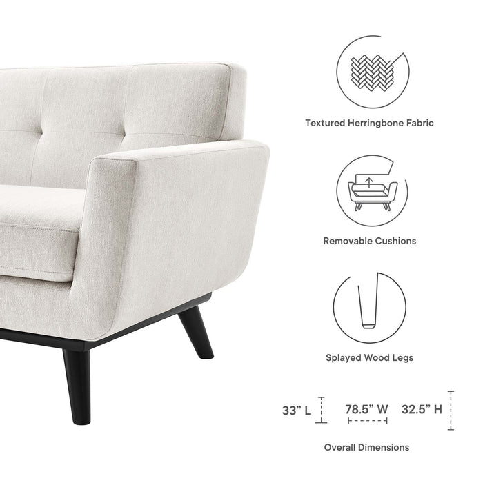 Engage Herringbone Fabric Loveseat - view 19