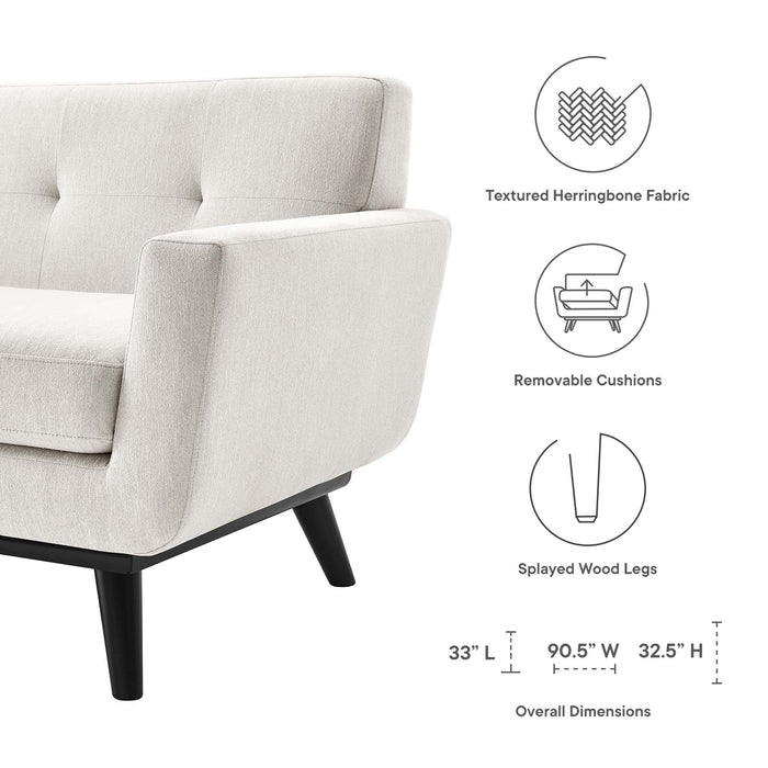 Engage Herringbone Fabric Sofa - view 19