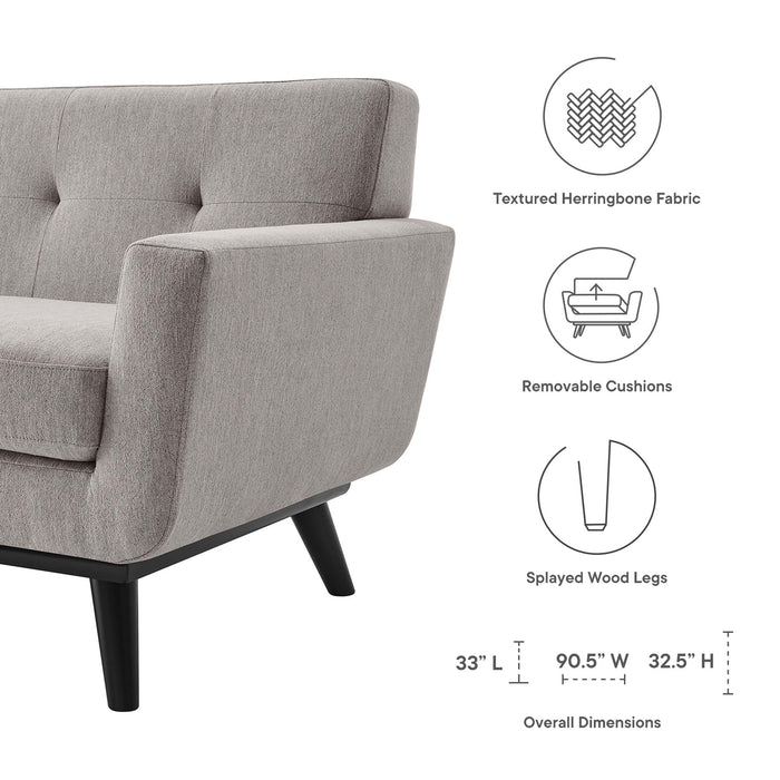 Engage Herringbone Fabric Sofa - view 27