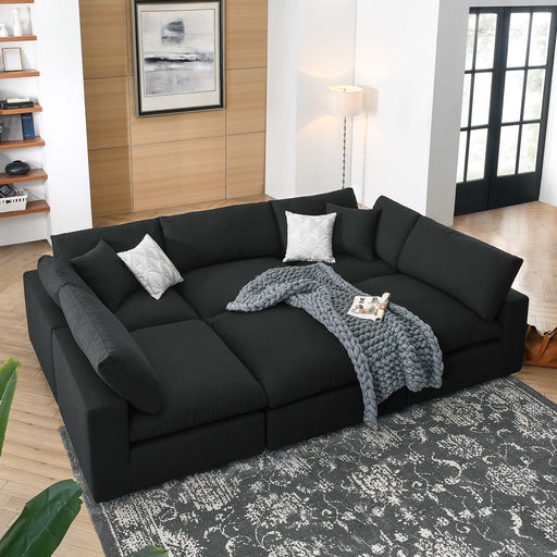 Commix 6-Piece Down Filled Overstuffed Sectional Sofa by Modway - front view