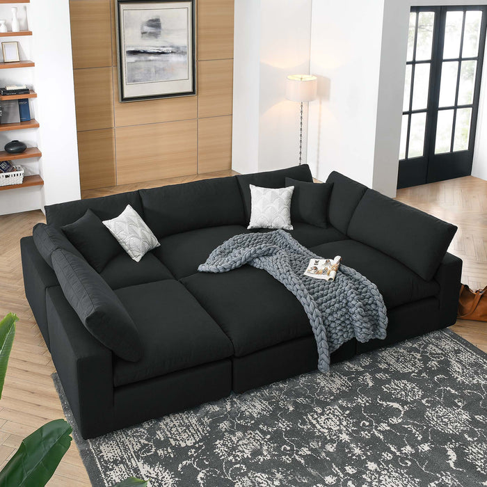 Commix 6-Piece Down Filled Overstuffed Sectional Sofa by Modway - front view