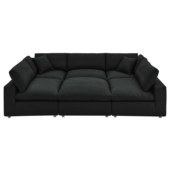 Commix 6-Piece Down Filled Overstuffed Sectional Sofa by Modway - angle view