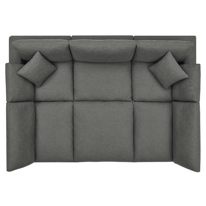 Commix 6-Piece Down Filled Overstuffed Sectional Sofa sectional sofa lifestyle shot