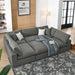 Commix 6-Piece Down Filled Overstuffed Sectional Sofa sectional sofa back view