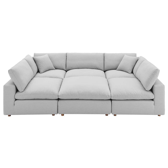 Commix 6-Piece Down Filled Overstuffed Sectional Sofa sectional sofa angle view