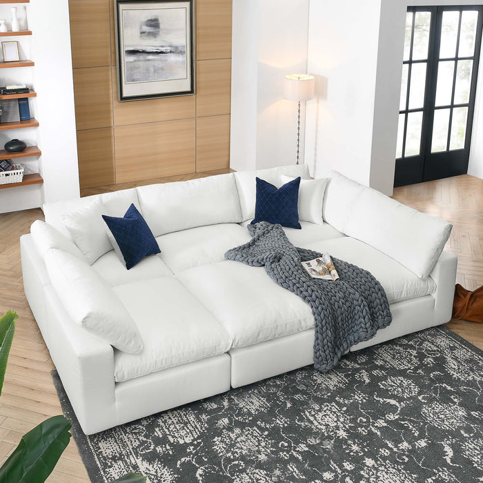 Commix 6-Piece Down Filled Overstuffed Sectional Sofa sectional sofa angle view