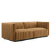 Conjure Channel Tufted Performance Velvet Loveseat - alternate angle view