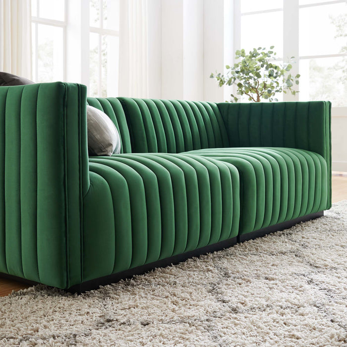 Conjure Channel Tufted Performance Velvet Loveseat - view 15