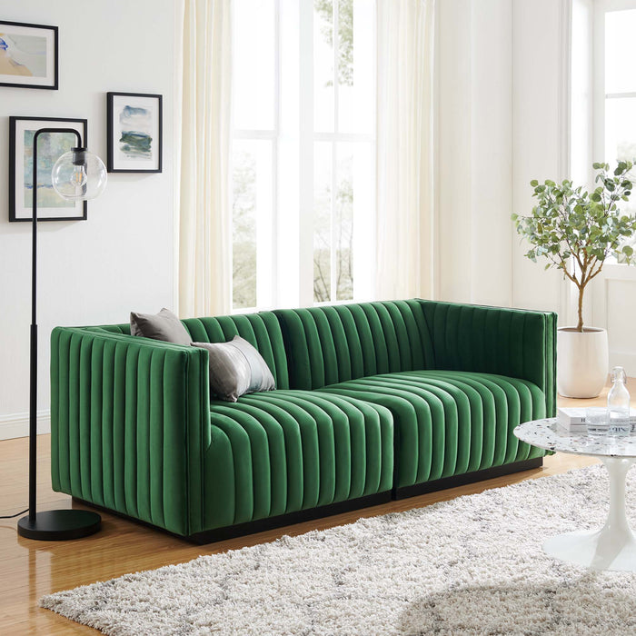 Conjure Channel Tufted Performance Velvet Loveseat - view 12