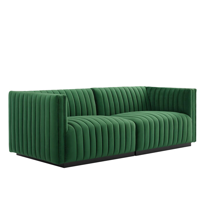 Conjure Channel Tufted Performance Velvet Loveseat - view 13