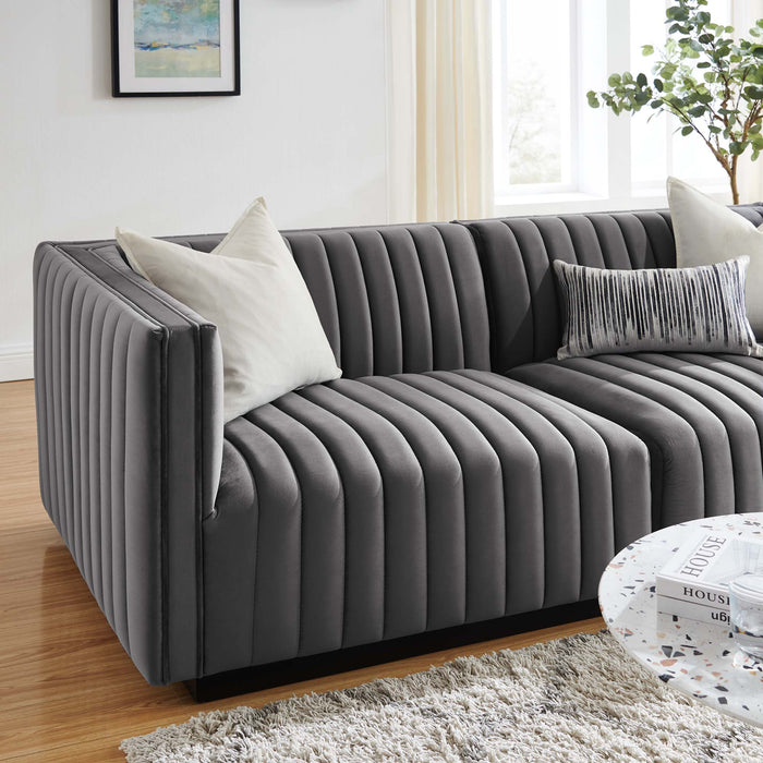 Conjure Channel Tufted Performance Velvet Loveseat - view 26