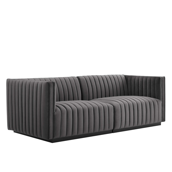 Conjure Channel Tufted Performance Velvet Loveseat - view 24