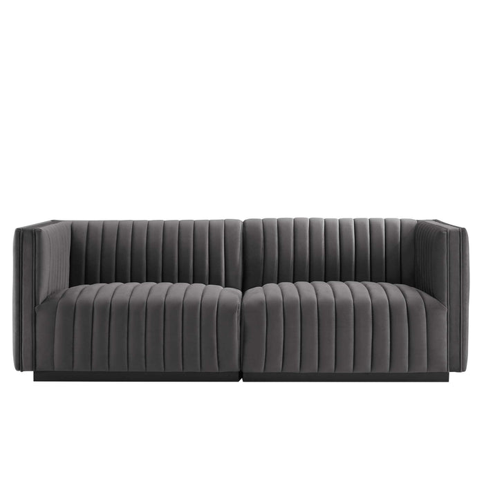 Conjure Channel Tufted Performance Velvet Loveseat - view 30