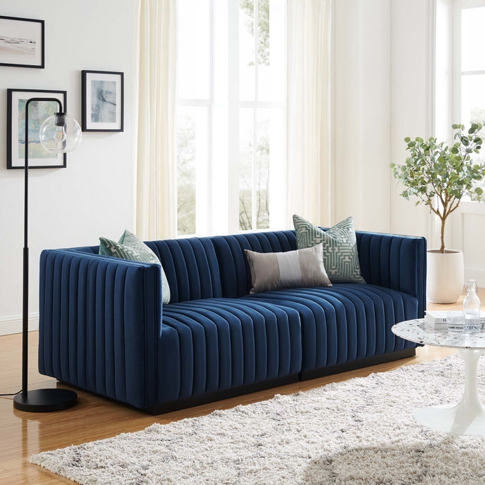 Conjure Channel Tufted Performance Velvet Loveseat - view 34