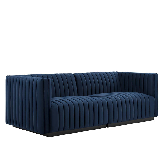 Conjure Channel Tufted Performance Velvet Loveseat - view 35
