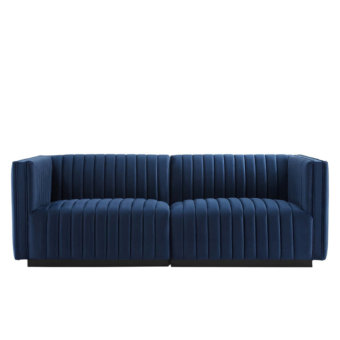 Conjure Channel Tufted Performance Velvet Loveseat - view 41