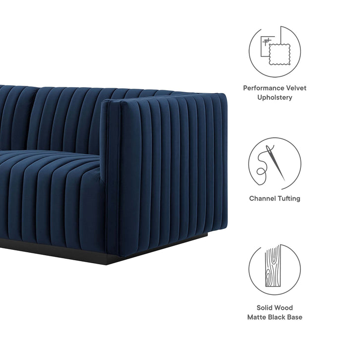 Conjure Channel Tufted Performance Velvet Loveseat - view 36