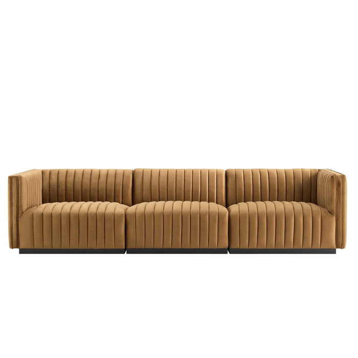 Conjure Channel Tufted Performance Velvet Sofa - Luxurious, Stain-Resistant Elegance for Any Space