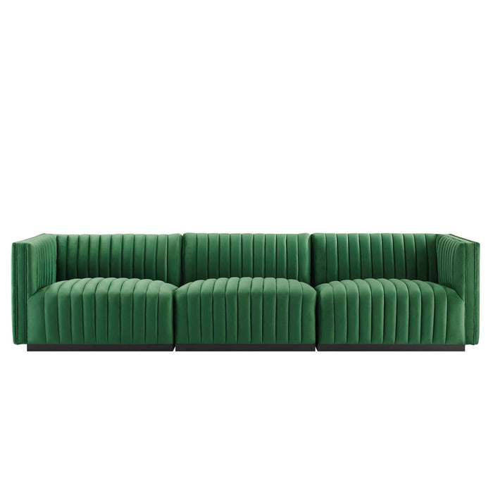 Conjure Channel Tufted Performance Velvet Sofa - Luxurious, Stain-Resistant Elegance for Any Space