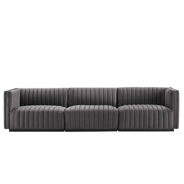 Conjure Channel Tufted Performance Velvet Sofa - Luxurious, Stain-Resistant Elegance for Any Space