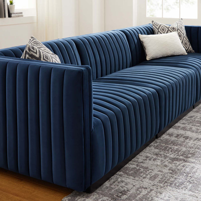 Conjure Channel Tufted Performance Velvet Sofa - Luxurious, Stain-Resistant Elegance for Any Space
