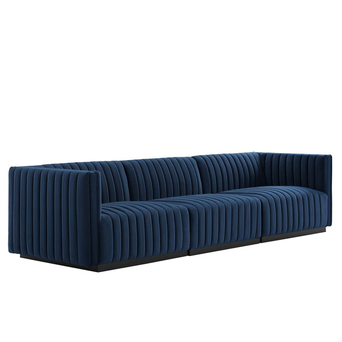 Conjure Channel Tufted Performance Velvet Sofa - Luxurious, Stain-Resistant Elegance for Any Space