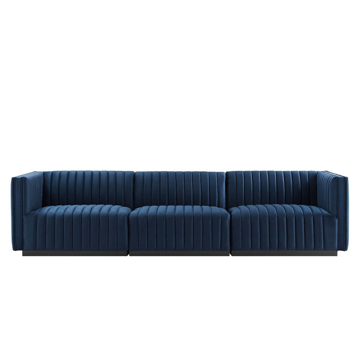 Conjure Channel Tufted Performance Velvet Sofa - Luxurious, Stain-Resistant Elegance for Any Space