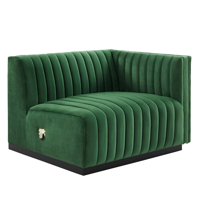 Conjure Channel Tufted Performance Velvet Sectional Sofa - Elegant Design for Modern Living Spaces