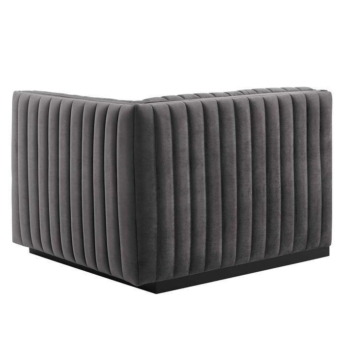 Conjure Channel Tufted Performance Velvet Sectional Sofa - Elegant Design for Modern Living Spaces