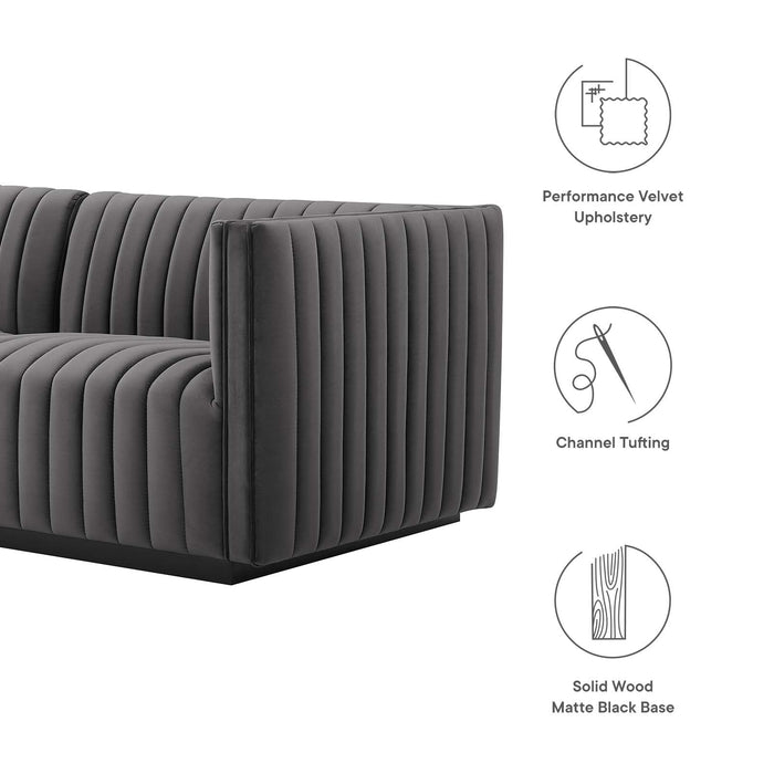 Conjure Channel Tufted Performance Velvet Sectional Sofa - Elegant Design for Modern Living Spaces